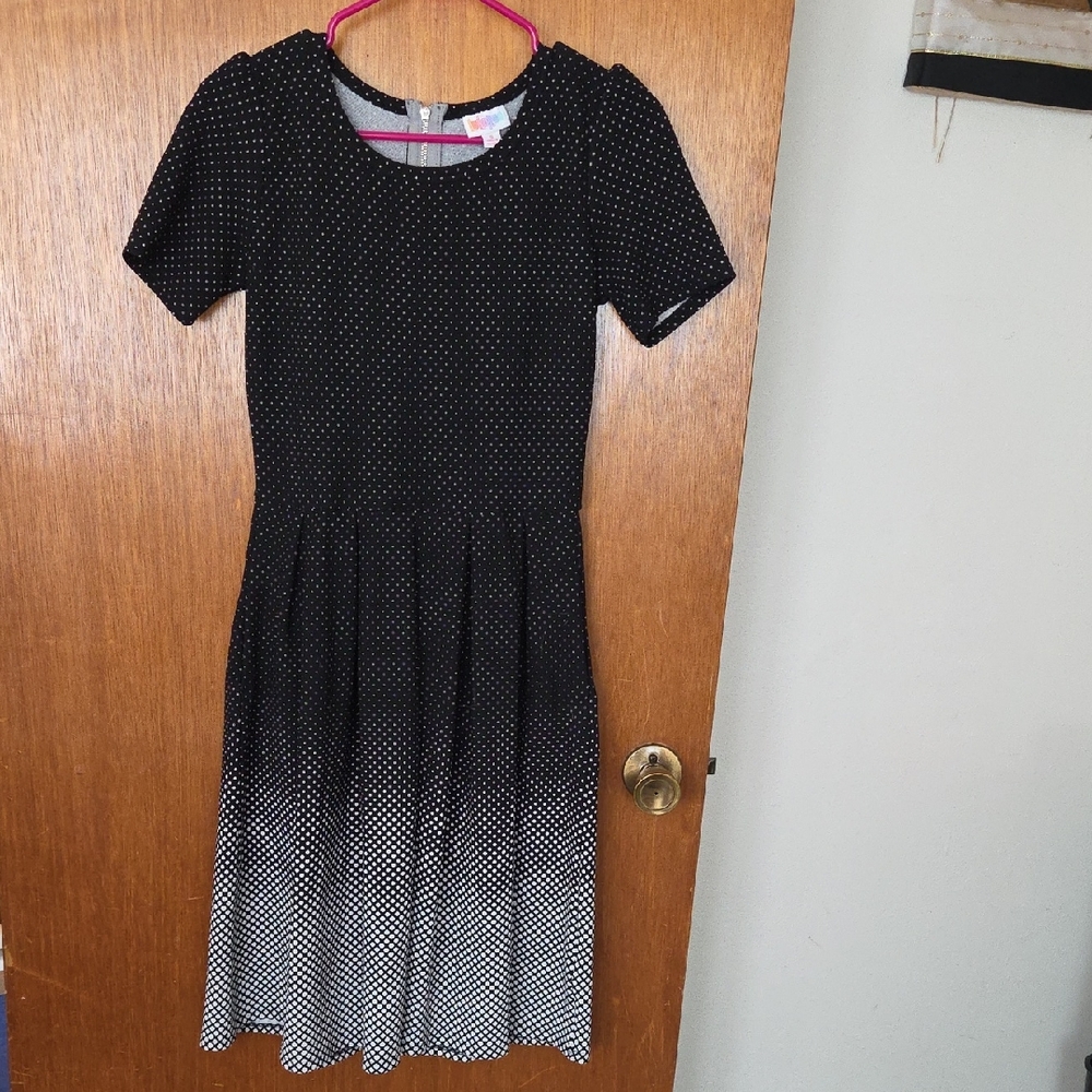 LuLaRoe Black and White Polka Dot Dress
